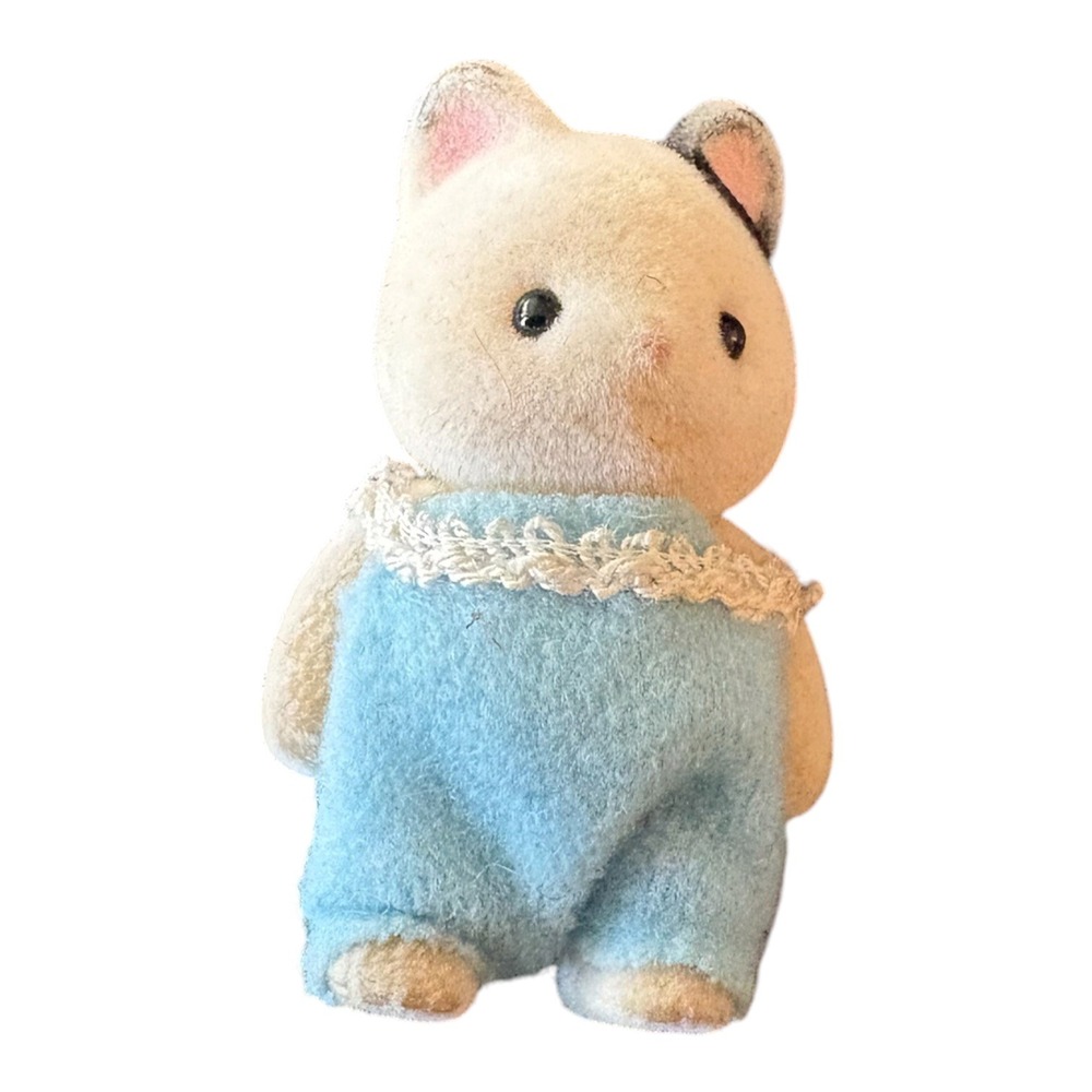 Calico Critters Calico Cat Baby Figure  Lace Romper Sylvanian Families Miniature